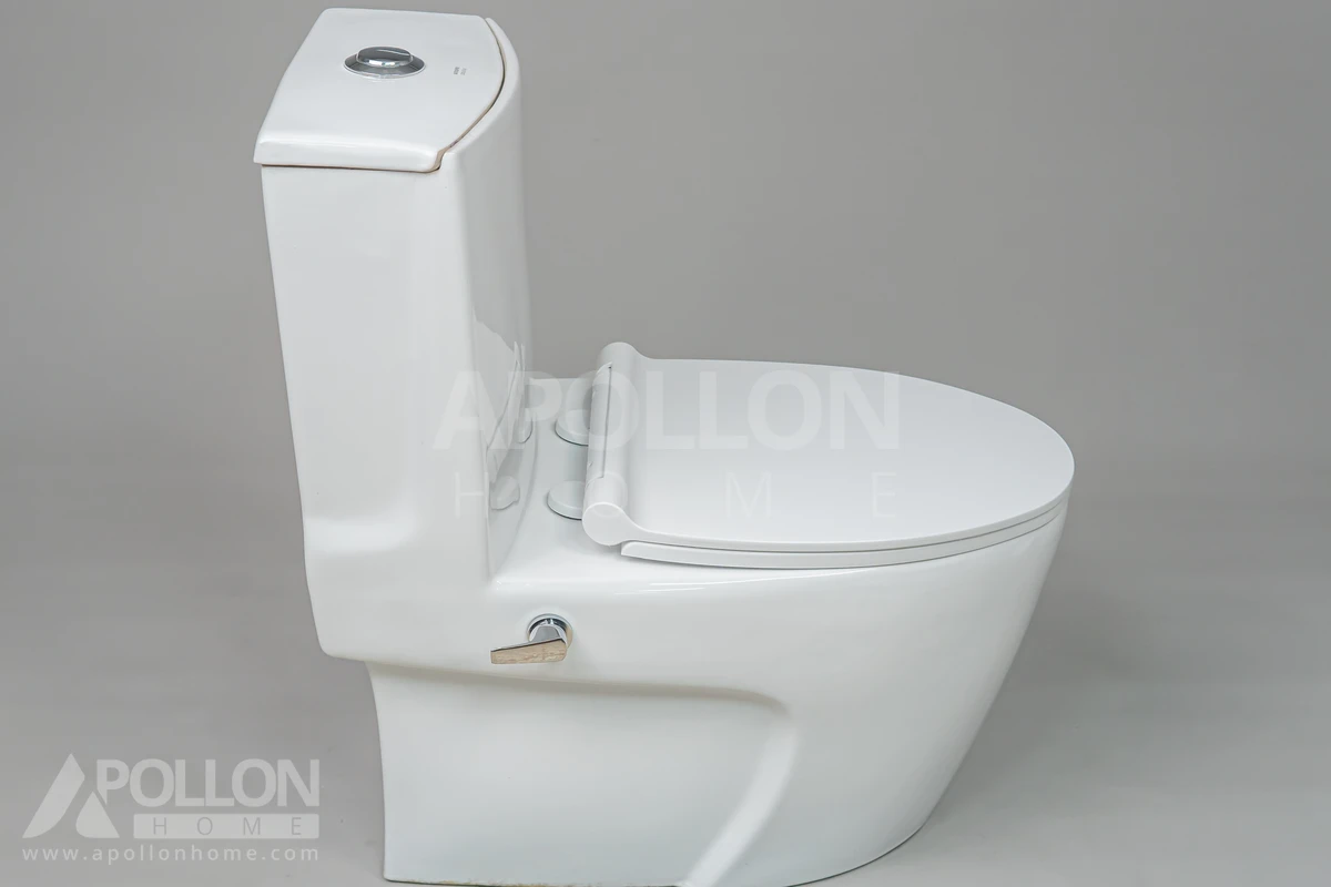 ST-73137-1-1 توالت فرنگی برند گلسار مدل پلاتوس - سفید - نما از روبرو