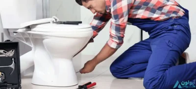 تست و آب بندی توالت فرنگی